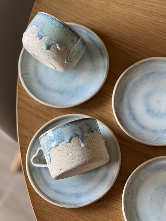 YERA PLATE ~ Ice Sea glaze